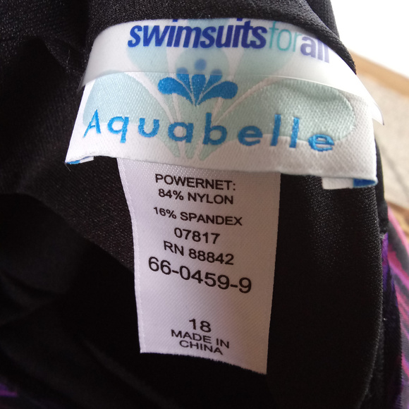 AQUABELLE One-Piece Multi-Color Swimsuit - Picture 6 of 6